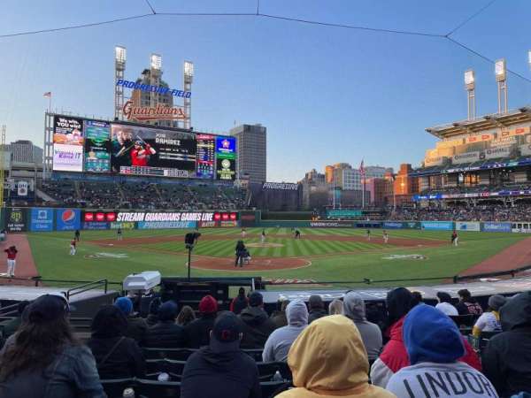Progressive Field, section: 153, row: Q, seat: 10