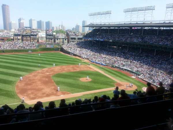 Wrigley Field, section: 410L, row: 2, seat: 10
