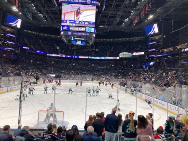 Nationwide Arena, section: 109, row: L, seat: 3