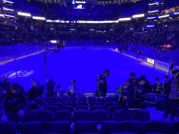 Nationwide Arena, section: 109, row: L, seat: 6