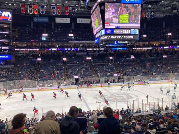 Nationwide Arena, section: 116, row: Y, seat: 1
