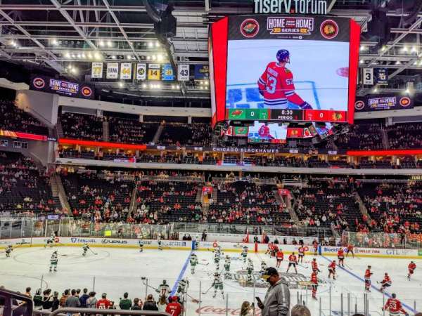 Fiserv Forum, section: 106, row: 18, seat: 19