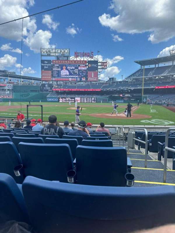 Nationals Park, section: Terra Club A, row: L, seat: 1