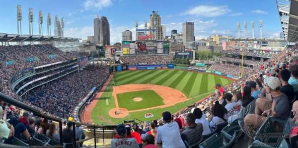 Progressive Field, section: 550, row: P, seat: 19