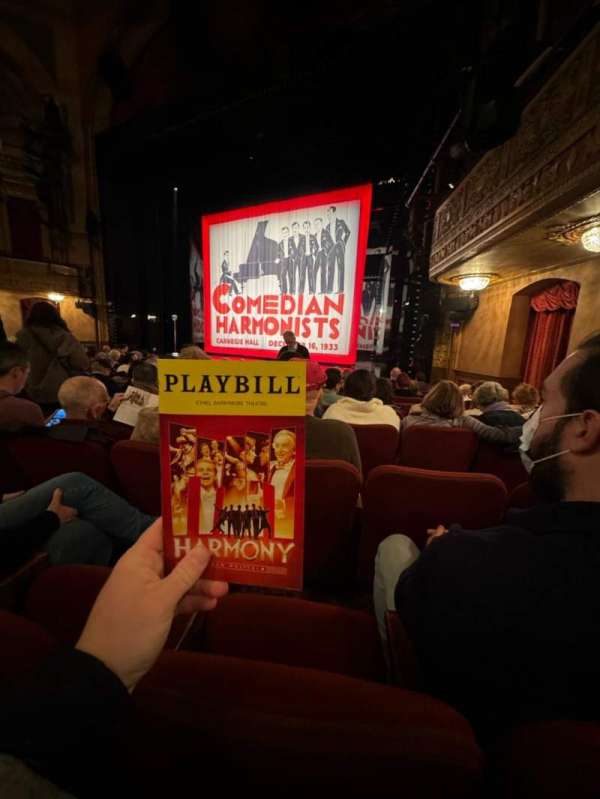 Barrymore Theatre, section: Orchestra R, row: J, seat: 12