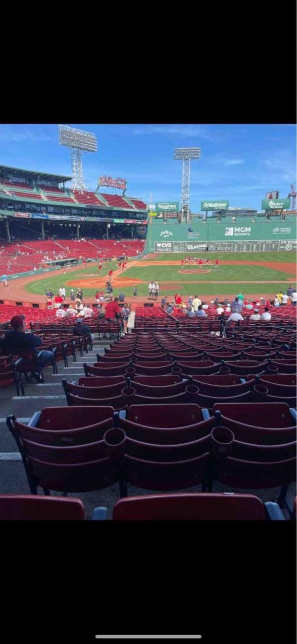 Fenway Park, section: Loge Box 120, row: NN, seat: 5