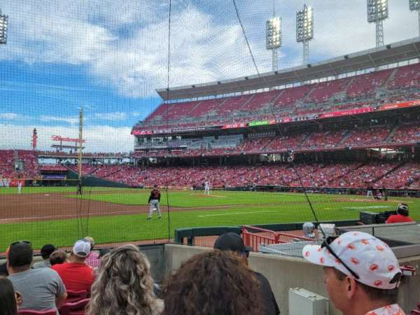 Great American Ball Park, section: 114, row: H, seat: 3