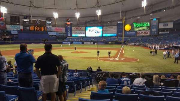 Tropicana Field, section: 105, row: 18, seat: 1