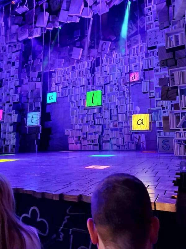 Cambridge Theatre, section: stalls, row: B, seat: 4