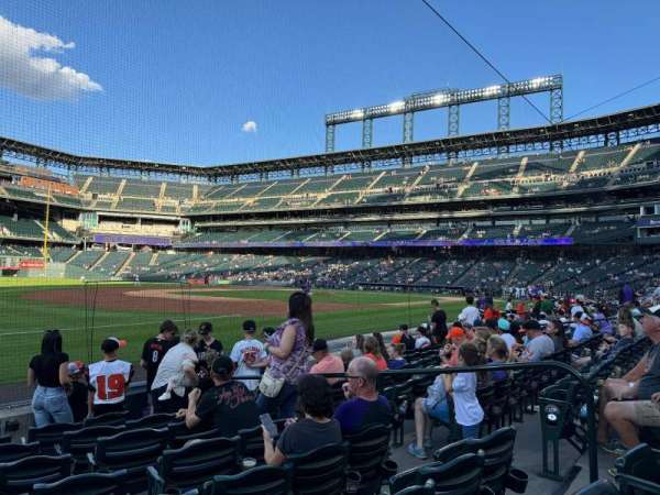 Coors Field, section: 143, row: 8, seat: 9