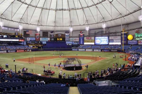 Tropicana Field, section: 103, row: gg, seat: 3