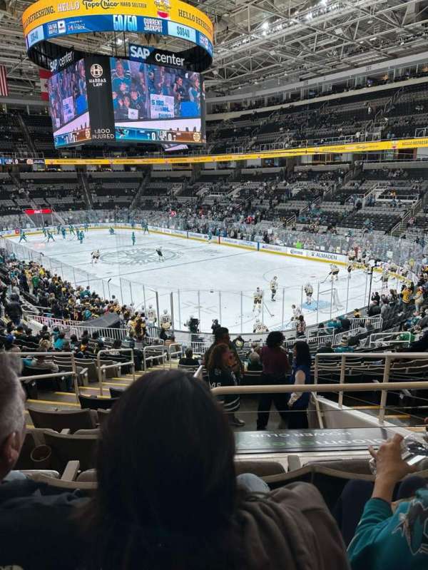 SAP Center, section: 110, row: 23, seat: 20