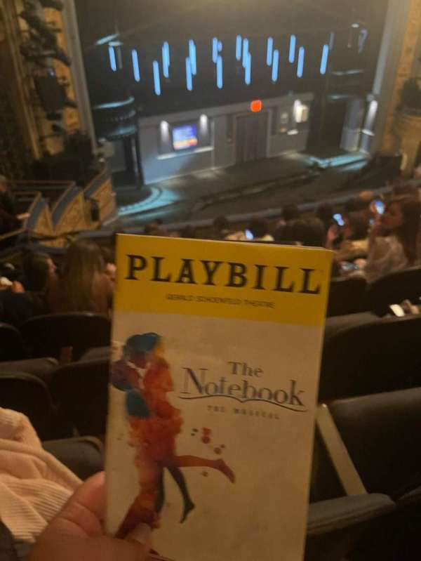 Gerald Schoenfeld Theatre, section: Mezzanine L, row: H, seat: 21