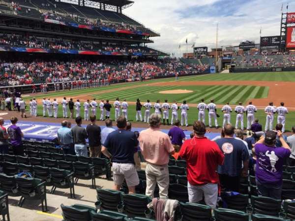 Coors Field, section: 122, row: 15, seat: 7