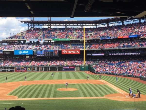 Citizens Bank Park, section: 130, row: RAIL, seat: SRO