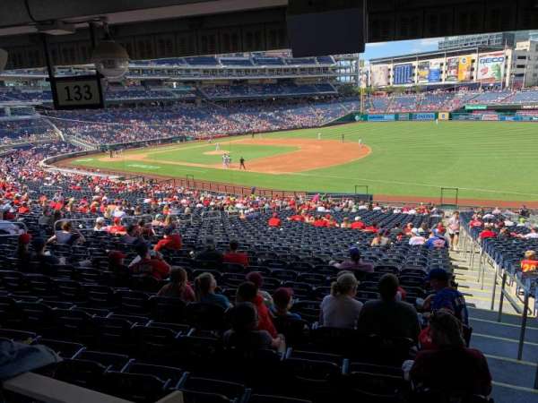 Nationals Park, section: 133, row: WW, seat: 1