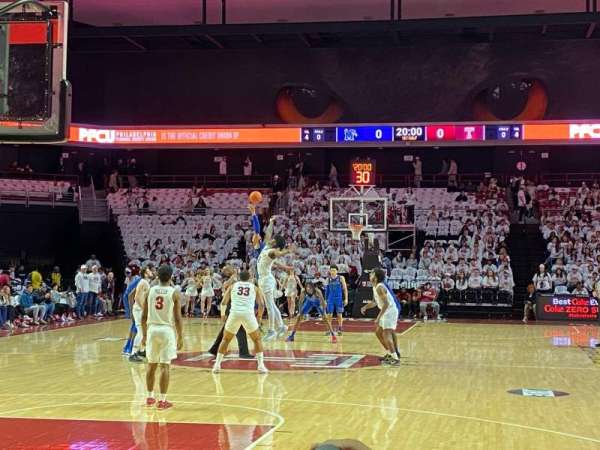 Liacouras Center, section: 108, row: D, seat: 1