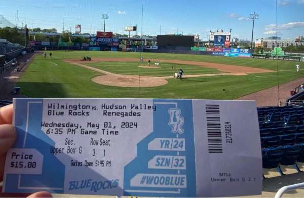 Frawley Stadium, section: G, row: 3, seat: 1