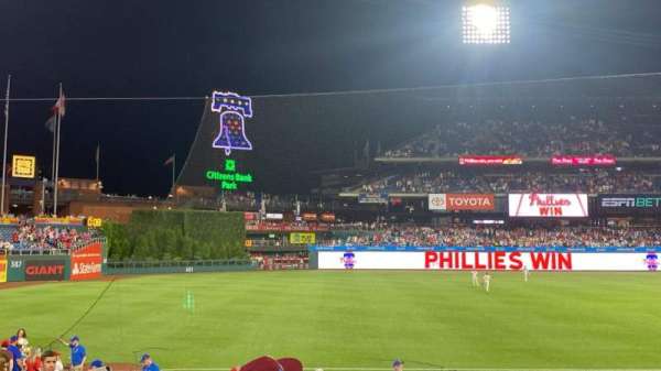 Citizens Bank Park, section: 135, row: 18, seat: 10