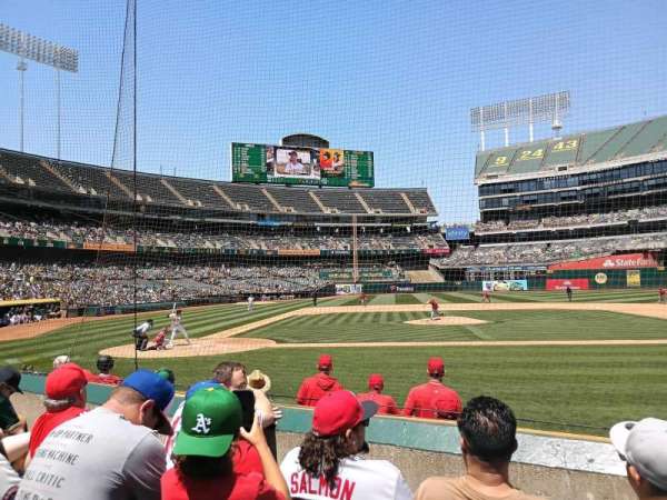 Oakland Coliseum, section: 114, row: 8, seat: 10