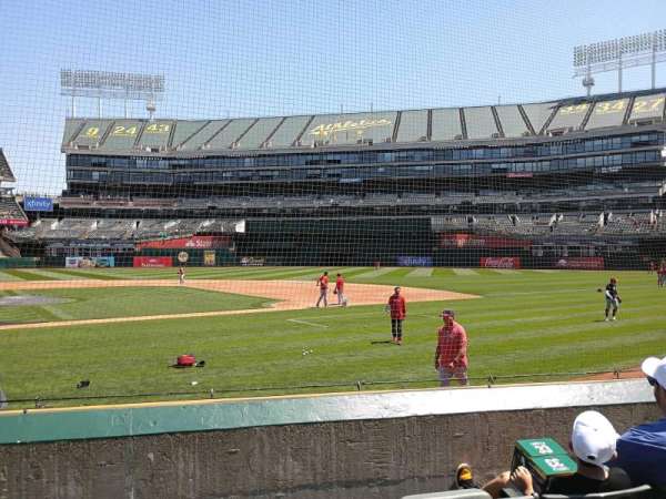 Oakland Coliseum, section: 114, row: 8, seat: 10