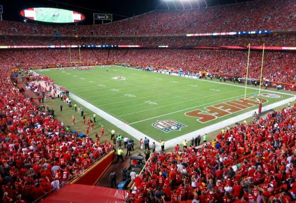 Arrowhead Stadium, section: 217, row: 1, seat: 1-2
