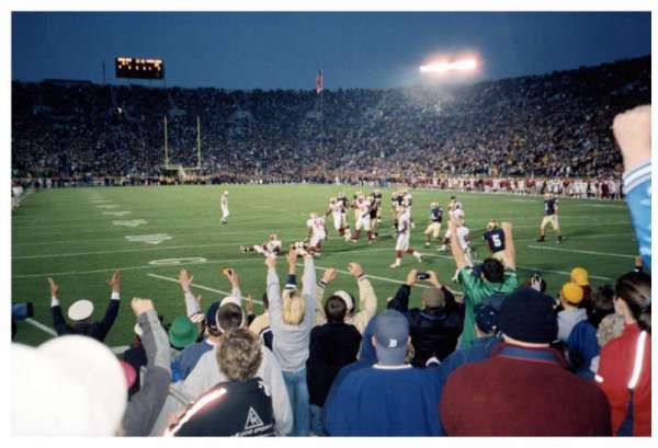 Notre Dame Stadium, section: 2, row: 9, seat: 9