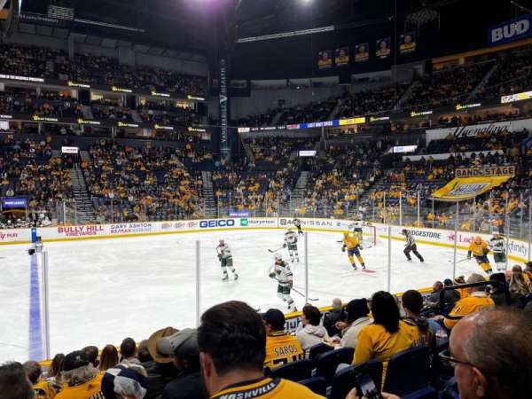 Bridgestone Arena, section: 106, row: JJ, seat: 7