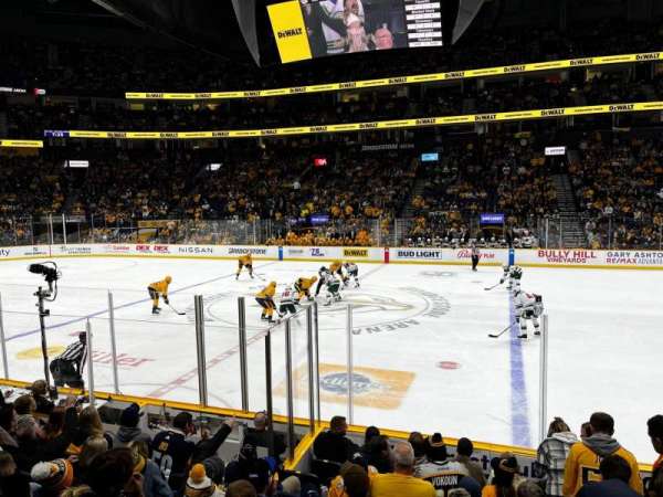 Bridgestone Arena, section: 106, row: JJ, seat: 7