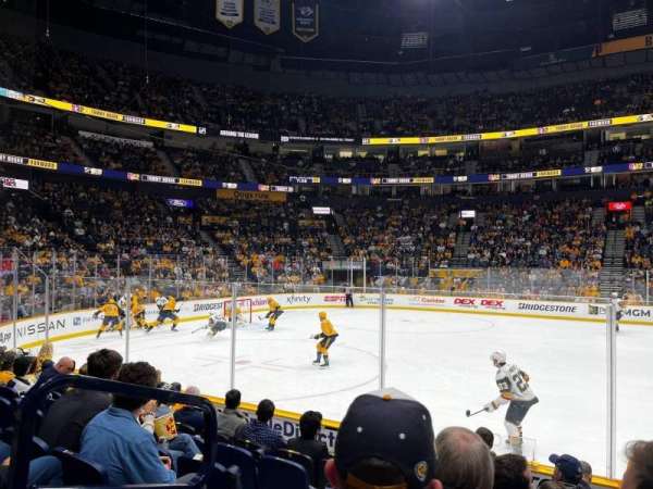 Bridgestone Arena, section: 105, row: GG, seat: 19