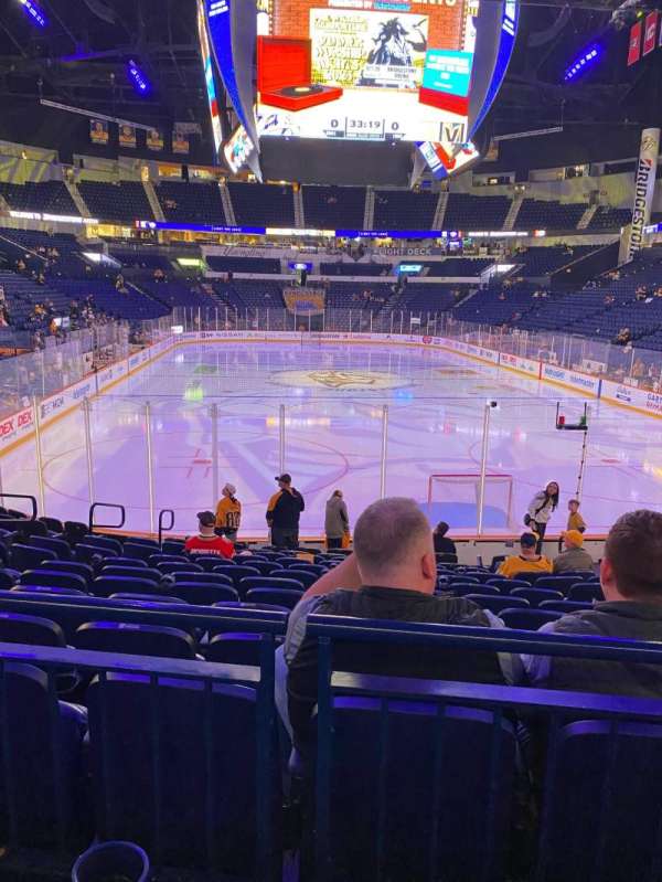 Bridgestone Arena, section: 120, row: B, seat: 9