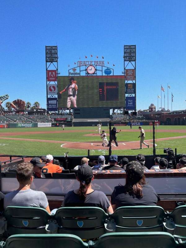 Oracle Park, section: 115, row: D, seat: 10