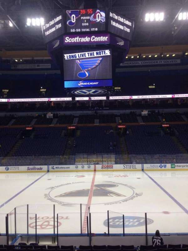 Enterprise Center, section: 103, row: Q, seat: 8