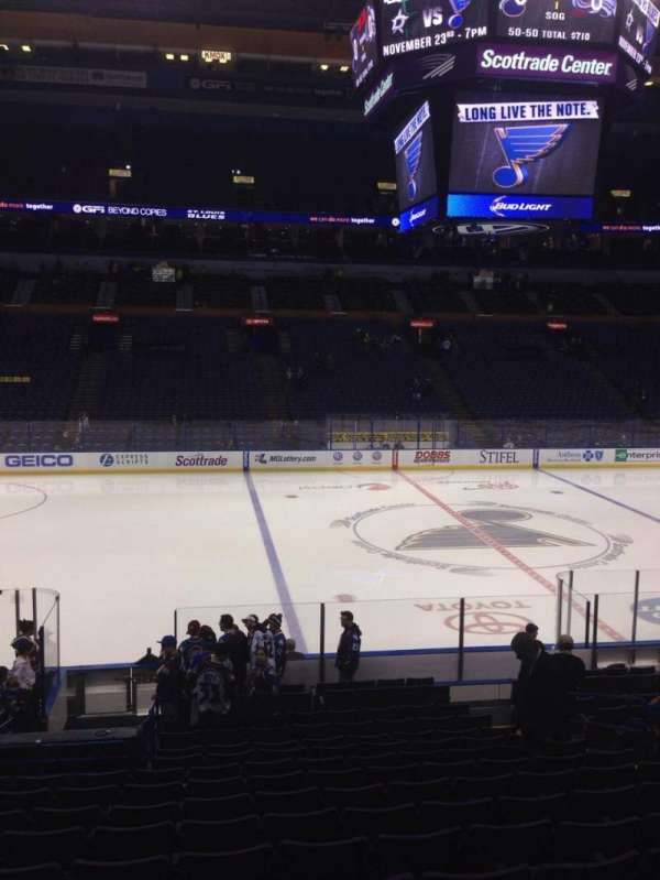 Enterprise Center, section: 104, row: T, seat: 4