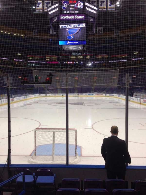 Enterprise Center, section: 109, row: F, seat: 10