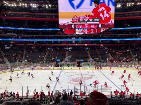 Little Caesars Arena, section: 109, row: 23, seat: 18