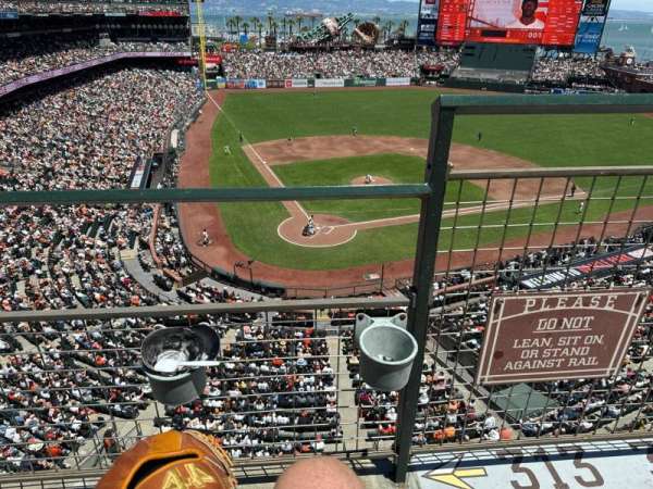 Oracle Park, section: VB313, row: A