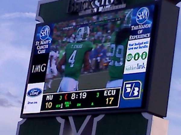 Joan C. Edwards Stadium, section: 124, row: 21, seat: 101