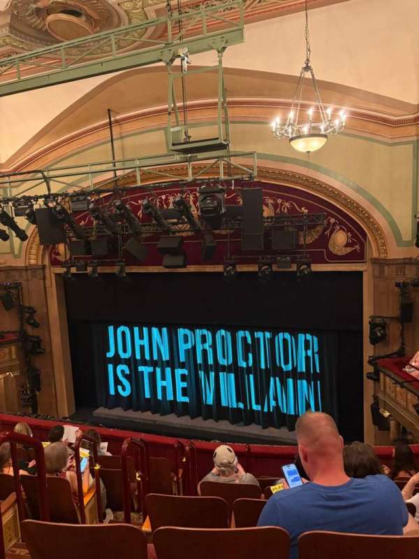 Booth Theatre, section: Mezzanine R, row: G, seat: 6