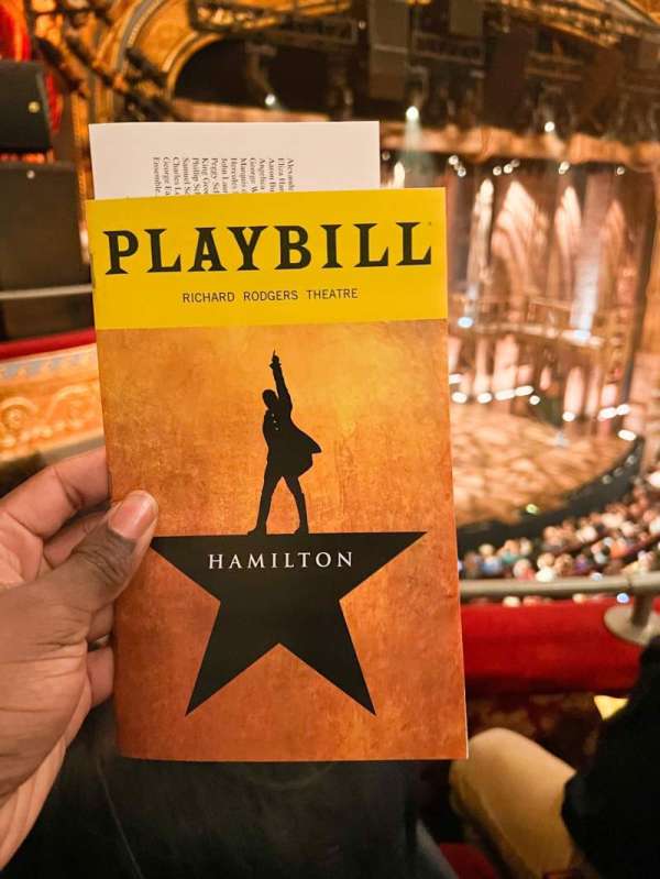 Richard Rodgers Theatre, section: Front Mezzanine L, row: B, seat: 27