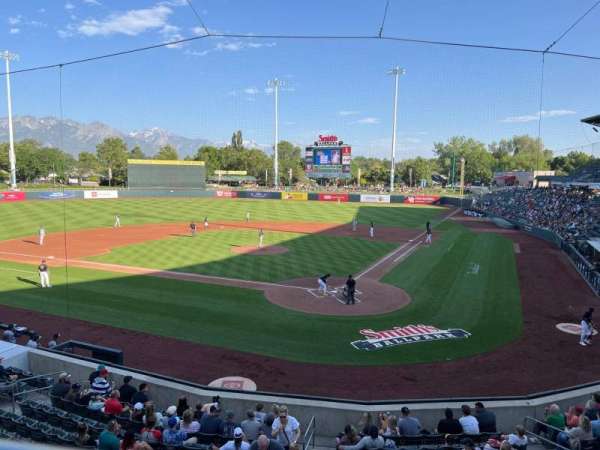 Smith's Ballpark, section: 110, row: 1, seat: 11