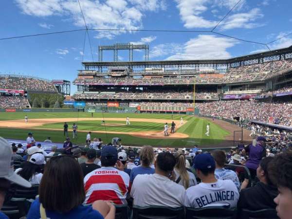 Coors Field, section: 134, row: 18, seat: 3