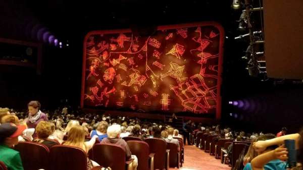 Minskoff Theatre, section: Orchestra R, row: V, seat: 2