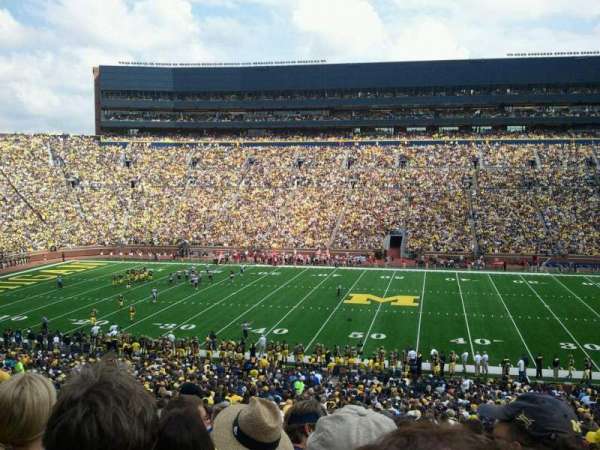 Michigan Stadium, section: 22, row: 42, seat: 15