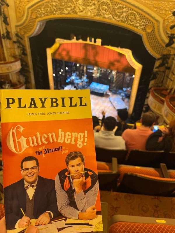 James Earl Jones Theatre, section: Balcony R, row: G, seat: 12