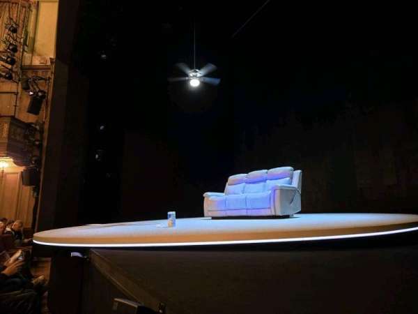 Booth Theatre, section: Orchestra R, row: BB, seat: 8