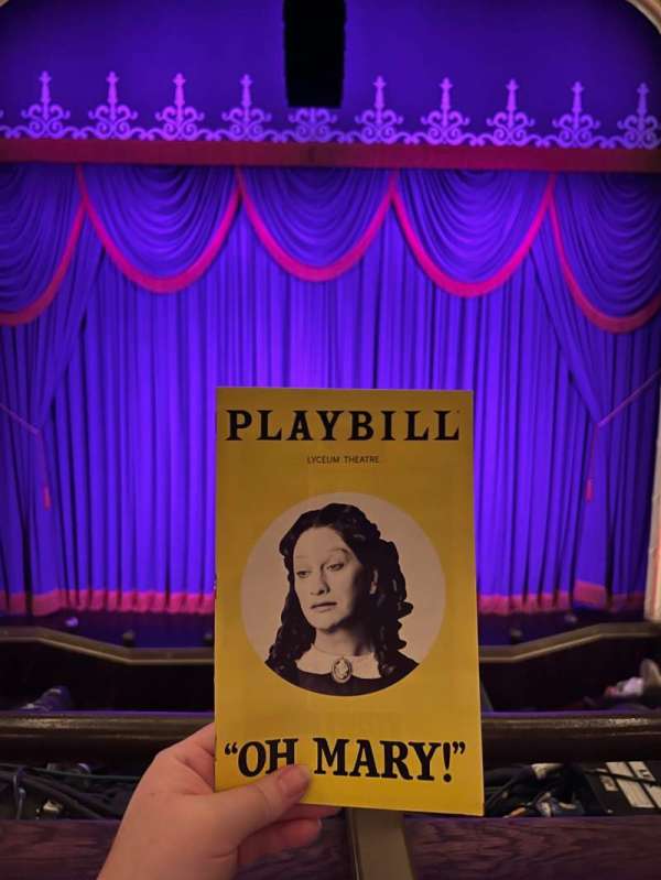 Lyceum Theatre, Broadway, section: Mezzanine C, row: A, seat: 107