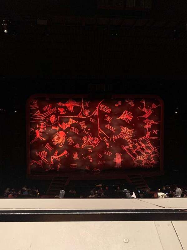 Minskoff Theatre, section: Mezzanine, row: A, seat: 120