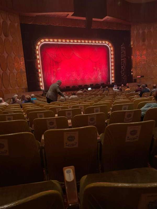 Fisher Theatre, section: Main Floor L, row: V, seat: 17
