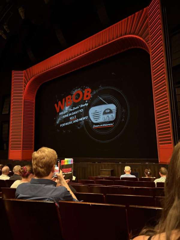 Marquis Theatre, section: Orchestra R, row: J, seat: 10